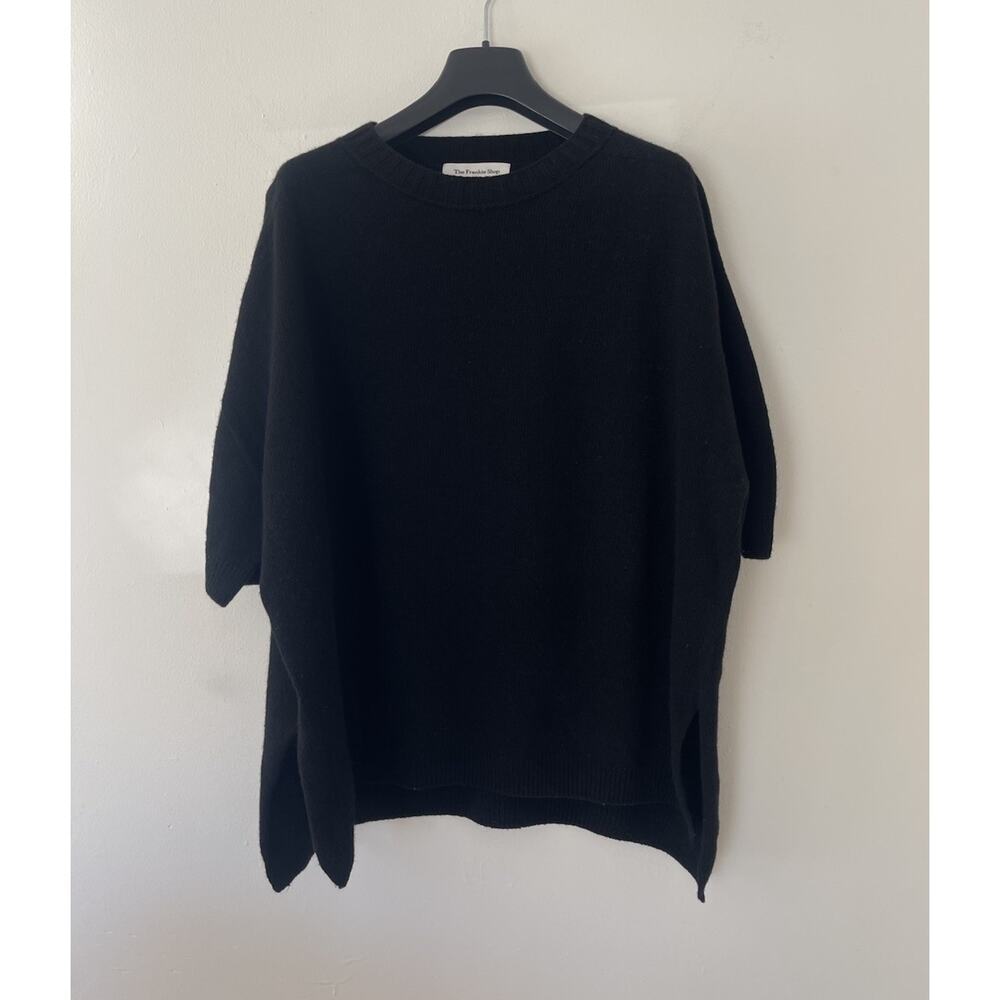 The Frankie Shop Oversize Wool Cashmere Black Sweater Top Size M/L